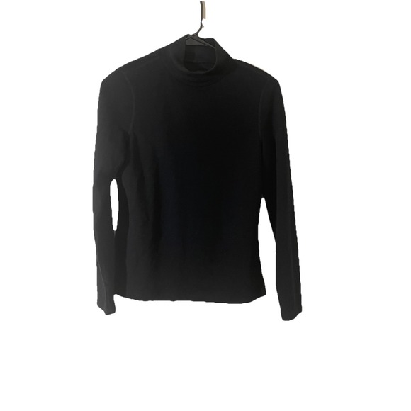 Wicked Wool Women's Merino Long Sleeve Mock Neck Pullover‎ Top- Black- Small - Picture 1 of 6